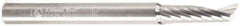 Amana Tool - 6mm Cutting Diam x 0.787" Length of Cut, 1 Flute, Upcut Spiral Router Bit - Uncoated, Right Hand Cut, Solid Carbide, 2-33/64" OAL x 1/8" Shank Diam, 20° Helix Angle - Exact Tool & Supply