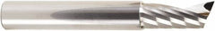 Amana Tool - 1/2" Cutting Diam x 1-1/8" Length of Cut, 1 Flute, Upcut Spiral Router Bit - Uncoated, Right Hand Cut, Solid Carbide, 3-1/2" OAL x 1/2" Shank Diam, 20° Helix Angle - Exact Tool & Supply