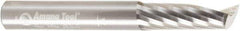 Amana Tool - 3/8" Cutting Diam x 1-1/8" Length of Cut, 1 Flute, Upcut Spiral Router Bit - Uncoated, Right Hand Cut, Solid Carbide, 3" OAL x 3/8" Shank Diam, 20° Helix Angle - Exact Tool & Supply