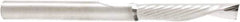 Amana Tool - 1/4" Cutting Diam x 1-1/4" Length of Cut, 1 Flute, Upcut Spiral Router Bit - Uncoated, Right Hand Cut, Solid Carbide, 3" OAL x 1/4" Shank Diam, 30° Helix Angle - Exact Tool & Supply