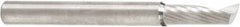 Amana Tool - 1/4" Cutting Diam x 3/4" Length of Cut, 1 Flute, Upcut Spiral Router Bit - Uncoated, Right Hand Cut, Solid Carbide, 2-1/2" OAL x 1/4" Shank Diam, 30° Helix Angle - Exact Tool & Supply