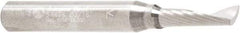 Amana Tool - 3/16" Cutting Diam x 5/8" Length of Cut, 1 Flute, Upcut Spiral Router Bit - Uncoated, Right Hand Cut, Solid Carbide, 2" OAL x 1/4" Shank Diam, 30° Helix Angle - Exact Tool & Supply