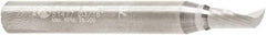 Amana Tool - 3/16" Cutting Diam x 3/8" Length of Cut, 1 Flute, Upcut Spiral Router Bit - Uncoated, Right Hand Cut, Solid Carbide, 2" OAL x 1/4" Shank Diam, 30° Helix Angle - Exact Tool & Supply