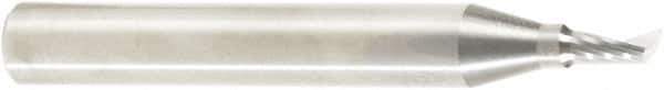 Amana Tool - 1/8" Cutting Diam x 1/4" Length of Cut, 1 Flute, Upcut Spiral Router Bit - Uncoated, Right Hand Cut, Solid Carbide, 2" OAL x 1/4" Shank Diam, 30° Helix Angle - Exact Tool & Supply