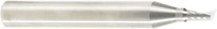 Amana Tool - 1/8" Cutting Diam x 1/4" Length of Cut, 1 Flute, Upcut Spiral Router Bit - Uncoated, Right Hand Cut, Solid Carbide, 2" OAL x 1/4" Shank Diam, 30° Helix Angle - Exact Tool & Supply