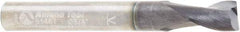 Amana Tool - 3/8" Cutting Diam x 1/2" Length of Cut, 2 Flute, Upcut Spiral Router Bit - AlTiN Coated, Right Hand Cut, Solid Carbide, 3" OAL x 3/8" Shank Diam, Flute, 30° Helix Angle - Exact Tool & Supply