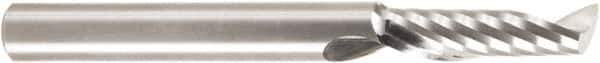 Amana Tool - 1/4" Cutting Diam x 7/8" Length of Cut, 1 Flute, Upcut Spiral Router Bit - Uncoated, Right Hand Cut, Solid Carbide, 2-1/2" OAL x 1/4" Shank Diam, 30° Helix Angle - Exact Tool & Supply