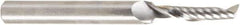 Amana Tool - 3/16" Cutting Diam x 7/8" Length of Cut, 1 Flute, Upcut Spiral Router Bit - Uncoated, Right Hand Cut, Solid Carbide, 2-1/2" OAL x 1/4" Shank Diam, 30° Helix Angle - Exact Tool & Supply