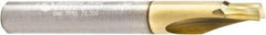 Amana Tool - 1/4" Cutting Diam x 1/4" Length of Cut, 1 Flute, Upcut Spiral Router Bit - Zirconium Coated, Right Hand Cut, Solid Carbide, 2" OAL x 1/4" Shank Diam, 10° Helix Angle - Exact Tool & Supply