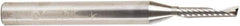 Amana Tool - 1/8" Cutting Diam x 5/8" Length of Cut, 1 Flute, Upcut Spiral Router Bit - Uncoated, Right Hand Cut, Solid Carbide, 2-1/2" OAL x 1/4" Shank Diam, 20° Helix Angle - Exact Tool & Supply