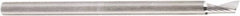 Amana Tool - 1/8" Cutting Diam x 1/4" Length of Cut, 1 Flute, Upcut Spiral Router Bit - Uncoated, Right Hand Cut, Solid Carbide, 2" OAL x 1/8" Shank Diam, 20° Helix Angle - Exact Tool & Supply