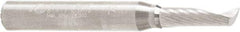 Amana Tool - 3/16" Cutting Diam x 5/8" Length of Cut, 1 Flute, Upcut Spiral Router Bit - Uncoated, Right Hand Cut, Solid Carbide, 2" OAL x 1/4" Shank Diam, 30° Helix Angle - Exact Tool & Supply