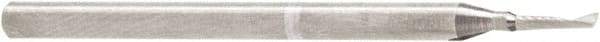 Amana Tool - 1/16" Cutting Diam x 1/4" Length of Cut, 1 Flute, Upcut Spiral Router Bit - Uncoated, Right Hand Cut, Solid Carbide, 2" OAL x 1/8" Shank Diam, 30° Helix Angle - Exact Tool & Supply
