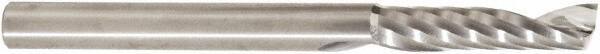 Amana Tool - 1/4" Cutting Diam x 1-1/16" Length of Cut, 1 Flute, Upcut Spiral Router Bit - Uncoated, Right Hand Cut, Solid Carbide, 3" OAL x 1/4" Shank Diam, 30° Helix Angle - Exact Tool & Supply