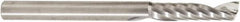 Amana Tool - 1/4" Cutting Diam x 1-1/16" Length of Cut, 1 Flute, Upcut Spiral Router Bit - Uncoated, Right Hand Cut, Solid Carbide, 3" OAL x 1/4" Shank Diam, 30° Helix Angle - Exact Tool & Supply