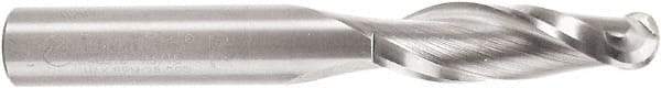 Amana Tool - 3/8" Cutting Diam x 1-1/4" Length of Cut, 2 Flute, Upcut Spiral Router Bit - Uncoated, Right Hand Cut, Solid Carbide, 3" OAL x 3/8" Shank Diam, Core Box, 30° Helix Angle - Exact Tool & Supply