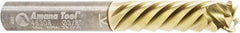 Amana Tool - 3/8" Cutting Diam x 1-1/4" Length of Cut, 6 Flute, Compression Spiral Router Bit - Zirconium Coated, Right Hand Cut, Solid Carbide, 3" OAL x 3/8" Shank Diam, Assorted Router Styles, 30° Helix Angle - Exact Tool & Supply