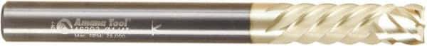 Amana Tool - 1/4" Cutting Diam x 2-1/2" Length of Cut, 6 Flute, Compression Spiral Router Bit - Zirconium Coated, Right Hand Cut, Solid Carbide, 2-1/2" OAL x 1/4" Shank Diam, Assorted Router Styles, 20° Helix Angle - Exact Tool & Supply