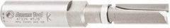Amana Tool - 3/8" Cut Diam, 1" Length of Cut, 2 Flute Flush Trim Edge Profile Router Bit - Carbide-Tipped, 1/2" Shank Diam, 1" Shank Length, 3-1/4" OAL, Uncoated - Exact Tool & Supply