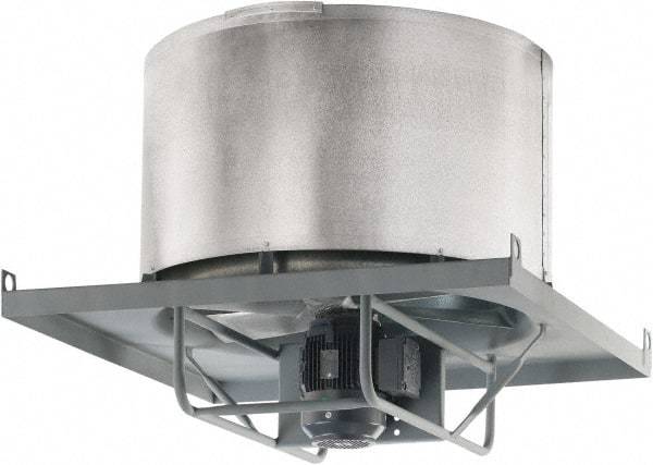 Americraft - 18" Blade, 4,150 CFM, Direct Drive Axial Roof Exhauster - 1/2 hp, 1,725 RPM, TEFC Enclosure, Upblast Style, Single Phase, 115/230 Volts - Exact Tool & Supply