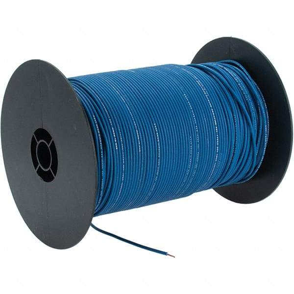 EastPenn - 18 AWG, 1,000' OAL, Hook Up Wire - Blue Polyethylene Jacket - Exact Tool & Supply
