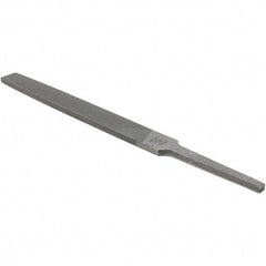 Value Collection - 4" Long, Bastard Cut, Flat American-Pattern File - Double Cut, 3/32" Overall Thickness - Exact Tool & Supply