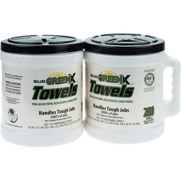Made in USA - General Purpose Wipes - Jumbo Roll, 10" x 12" Sheet Size, Natural (Color) - Exact Tool & Supply