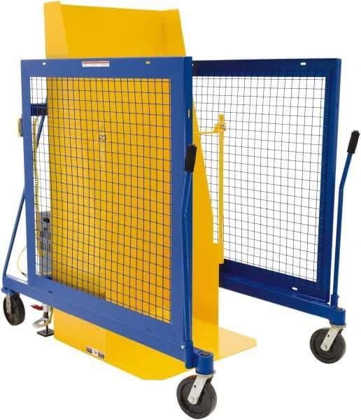 Vestil - 250 Gal Drum Dumper - 46-1/16" Wide x 64-3/4" High, 4 Steel Wheels - Exact Tool & Supply