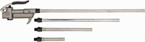 Value Collection - 5 Piece Aluminum Body Air Gun Kit - 1/4 NPT Inlet, 150 Max psi, Aluminum Hose - Exact Tool & Supply