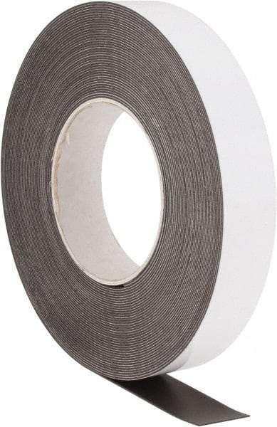 Aigner Index - 600" Long x 1" Wide x 0.03" Thick Flexible Magnetic Rectangular Strip - 0.8 Lb Max Pull Force, Plain Back, Green - Exact Tool & Supply