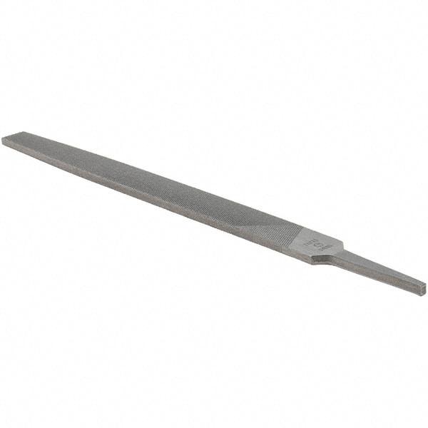 Value Collection - 10" Long, Bastard Cut, Flat American-Pattern File - Double Cut, 1/4" Overall Thickness - Exact Tool & Supply