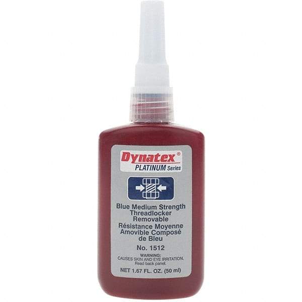 Made in USA - 50 mL Bottle, Blue, Medium Strength Liquid Threadlocker - Exact Tool & Supply