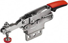 Bessey - 450 Lb Holding Capacity, Horizontal Handle, Manual Hold Down Toggle Clamp - U-Bar, Straight Base, Carbon Steel - Exact Tool & Supply