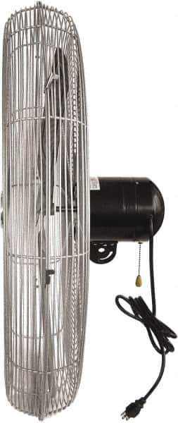 Maxess Climate Control Technologies - 30" Blade, 1/4 hp, 5,300, 6,200 & 7,800 CFM, Oscillating Industrial Circulation Fan - Back-Mounted, 120 VAC Volts, 1.60-1.90 Amps, 3 Speed - Exact Tool & Supply