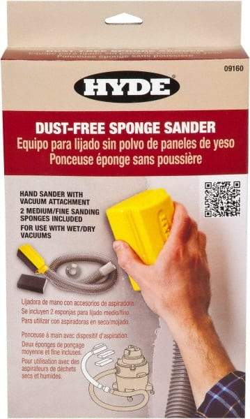 Hyde Tools - 3' Hose Length, Sanding Sponge - Use With Shop Vacs - Exact Tool & Supply
