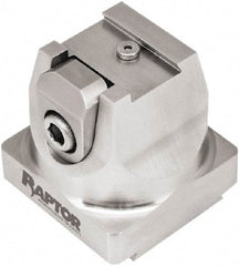 Raptor Workholding - 2" High x 2.07" Wide x 2.07" Long Dovetail Vise - 3/4" Jaw Opening Capacity, 1/8" High x 1.26" Wide Jaw, For 4 & 5 Axis Workholding Systems - Exact Tool & Supply