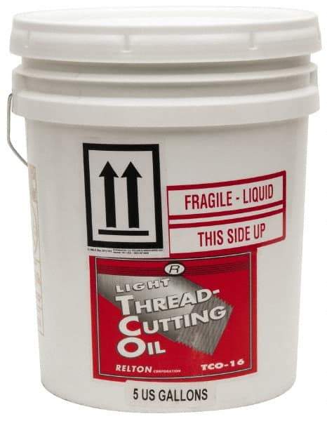 Relton - TCO-16, 5 Gal Pail Tapping Fluid - Straight Oil, For Thread Smoothing - Exact Tool & Supply