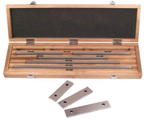 SPI - 8 Piece, 5 to 20", Grade 0, Steel Gage Block Set - Rectangular, 0.000007, 0.000008, 0.000009, 0.00001, 0.000012, 0.000014, 0.000016, 0.000018, 0.00002, 0.000024, 0.000028, 0.000036, 0.00004" Tolerance - Exact Tool & Supply