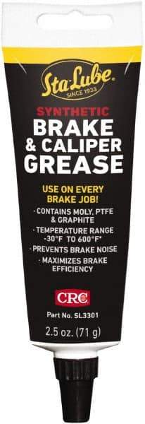 CRC - 2.5 oz Tube Synthetic High Temperature Grease - Black, High Temperature, 450°F Max Temp, NLGIG 2, - Exact Tool & Supply