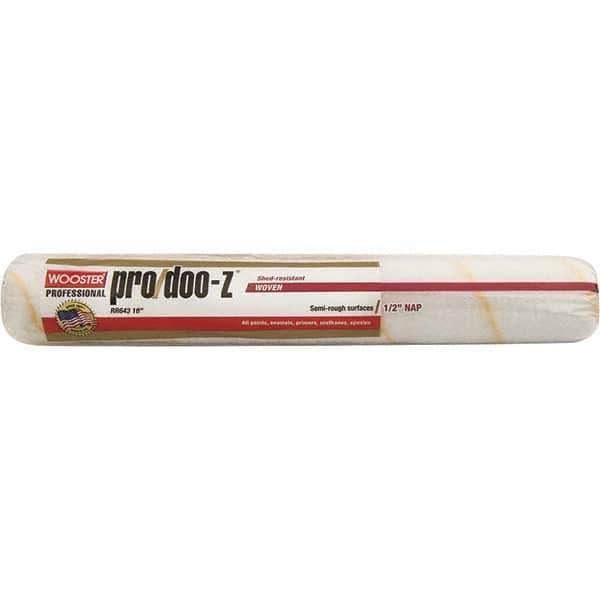 Wooster Brush - 1/2" Nap, 18" Wide Paint Roller - Semi-Rough Texture, Woven - Exact Tool & Supply
