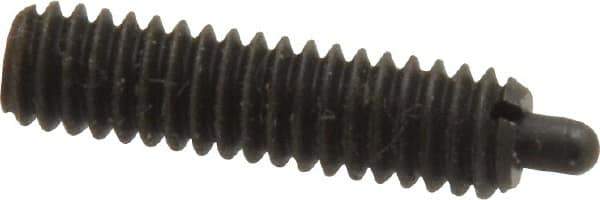 Vlier - 8-32, 5/8" Thread Length, 3/32" Plunger Projection, Steel Threaded Spring Plunger - 0.069 - 0.07" Max Plunger Diam, 5/8" Plunger Length, 2.7 Lb Init End Force, 7.3 Lb Final End Force - Exact Tool & Supply