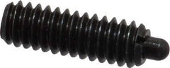 Vlier - 1/4-20, 3/4" Thread Length, 1/8" Plunger Projection, Steel Threaded Spring Plunger - 0.117 - 0.118" Max Plunger Diam, 3/4" Plunger Length, 2 Lb Init End Force, 9 Lb Final End Force - Exact Tool & Supply