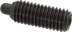 Vlier - 1/2-13, 1-1/4" Thread Length, 1/4" Plunger Projection, Steel Threaded Spring Plunger - 0.247 - 1/4" Max Plunger Diam, 1-1/4" Plunger Length, 6.6 Lb Init End Force, 17.4 Lb Final End Force - Exact Tool & Supply