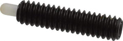 Vlier - 1/4-20, 1" Thread Length, 3/16" Plunger Projection, Steel Threaded Spring Plunger - 0.116 - 0.118" Max Plunger Diam, 1" Plunger Length, 3 Lb Init End Force, 13 Lb Final End Force - Exact Tool & Supply