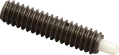 Vlier - 1/4-20, 1" Thread Length, 3/16" Plunger Projection, Steel Threaded Spring Plunger - 0.116 - 0.118" Max Plunger Diam, 1" Plunger Length, 1 Lb Init End Force, 4 Lb Final End Force - Exact Tool & Supply