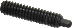 Vlier - 1/4-20, 1" Thread Length, 3/16" Plunger Projection, Steel Threaded Spring Plunger - 1/8 (Hex)" Max Plunger Diam, 1" Plunger Length, 3 Lb Init End Force, 13 Lb Final End Force, 1/8" Hex - Exact Tool & Supply