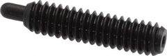 Vlier - 1/4-20, 1" Thread Length, 3/16" Plunger Projection, Steel Threaded Spring Plunger - 0.117 - 0.118" Max Plunger Diam, 1" Plunger Length, 3 Lb Init End Force, 13 Lb Final End Force, 0.079" Hex - Exact Tool & Supply