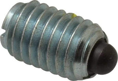Vlier - 1/2-13, 3/4" Thread Length, 0.151" Plunger Projection, Steel Threaded Spring Plunger - 1/4" Max Plunger Diam, 0.75" Plunger Length, 5 Lb Init End Force, 28 Lb Final End Force - Exact Tool & Supply