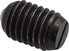 Vlier - 1/2-13, 0.281" Ball Diam, 0.75" Body Length, 0.072" Max Ball Reach, Threaded Ball Plunger - Steel Body, Steel Ball, 6 Lb Initial End Force, 12 Lb Final End Force, Locking Element - Exact Tool & Supply