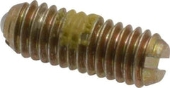 Vlier - 10-32, 0.094" Ball Diam, 0.513" Body Length, 0.025" Max Ball Reach, Threaded Ball Plunger - Steel Body, Steel Ball, 2 Lb Initial End Force, 5 Lb Final End Force, Locking Element - Exact Tool & Supply